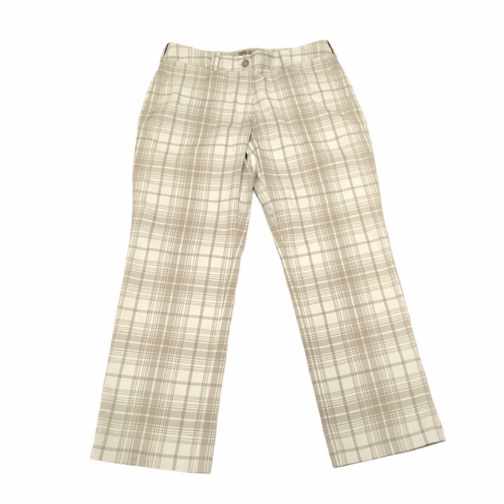 Nike Golf dri fit plaid performance athletic golfing preppy trouser pant size 8